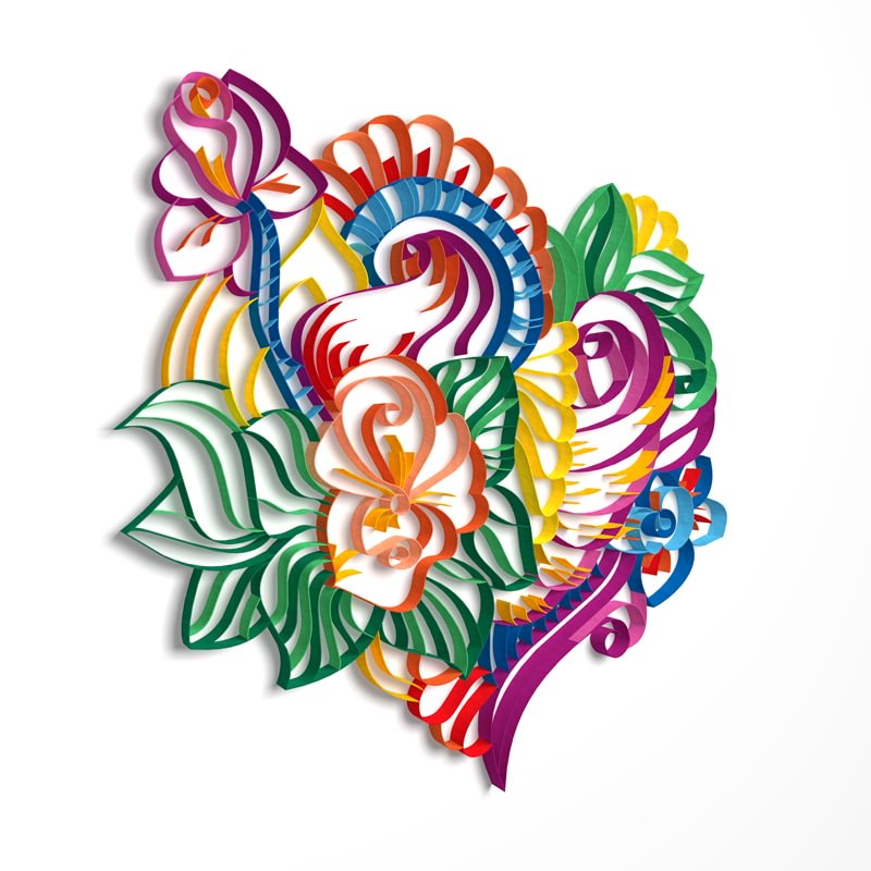 JEFFQUILLING™-JEFFQUILLING™ Paper Filigree painting Kit-Heart-shaped flowers