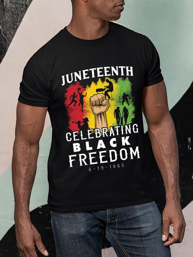BrosWear Juneteenth Black Freedom Black Pride T-shirt
