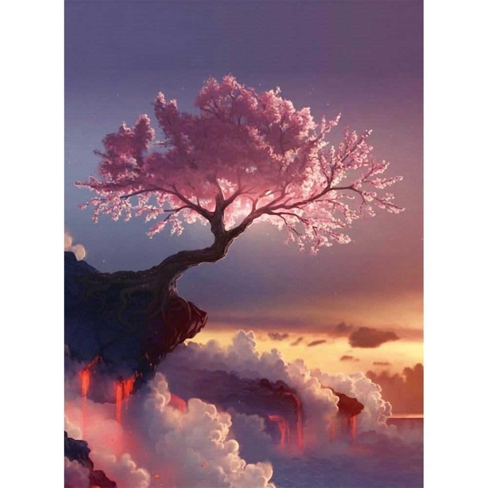 Full Round Diamond Painting Pink Tree (42*32cm)