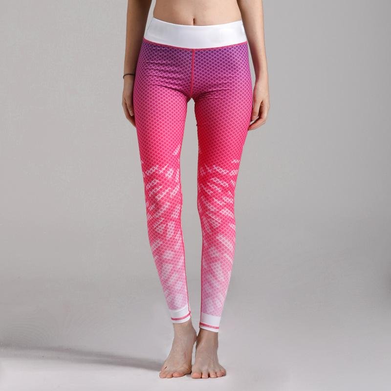Pink Patterned | High Waist Leggings