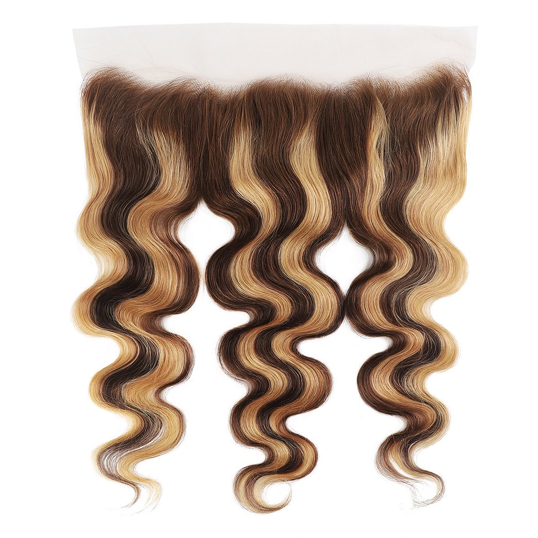 1 PC Golden Brown Body Wave 13×4 Lace Frontal丨Indian Virgin Hair
