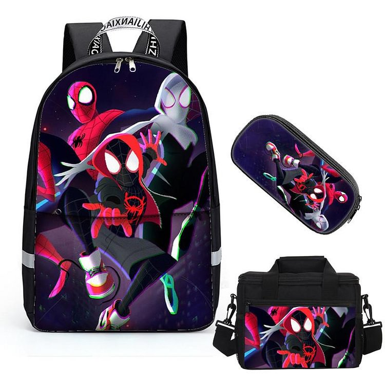 Mayoulove Deeprint Cool Unique 3D Spider Man School Book Bag Printing Backpacks for Boys Girls Students-Mayoulove