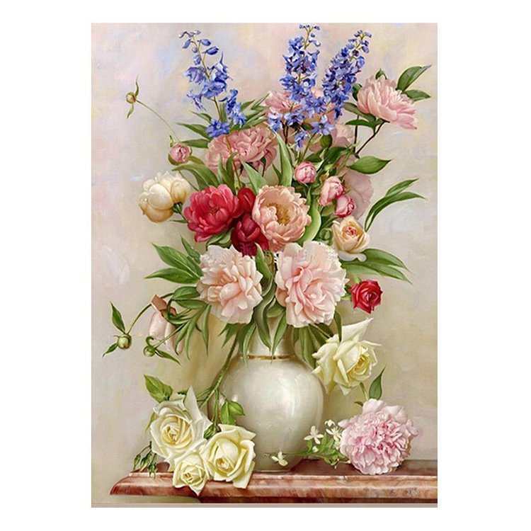 Charming Flowerpot - Round Drill Diamond Painting - 30x40cm(Canvas)