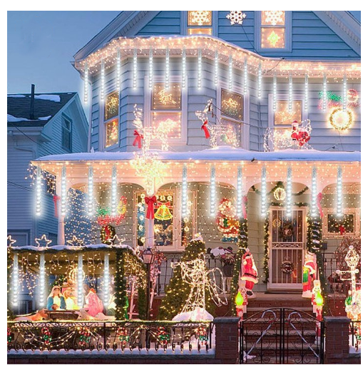 2-Pack Total 384LED Raindrop Lights Meteor Shower Lights For Christmas Tree Wedding Garden Decoration - tree - Codlins