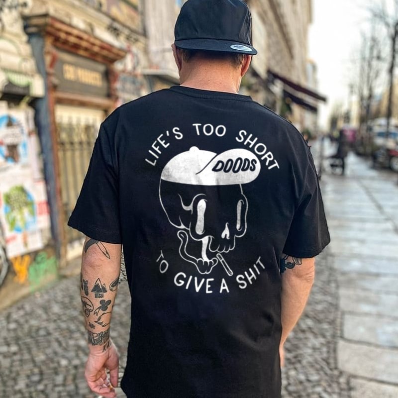 UPRANDY To Give A Shit Skull Printed Men's T-shirt -  UPRANDY