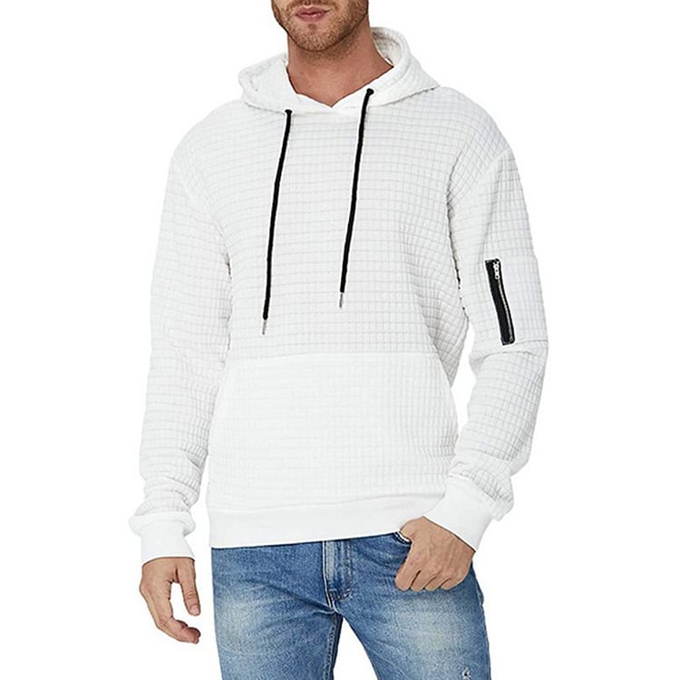 BrosWear Jacquard Sweatshirt Long Sleeve Hooded Sweatshirt