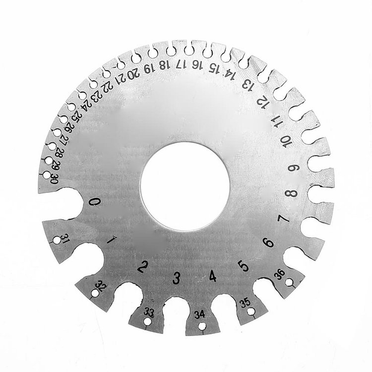 Stainless Steel 1-36 Round Awg Swg Wire Ruler Gauge Diameter Measurer Tool