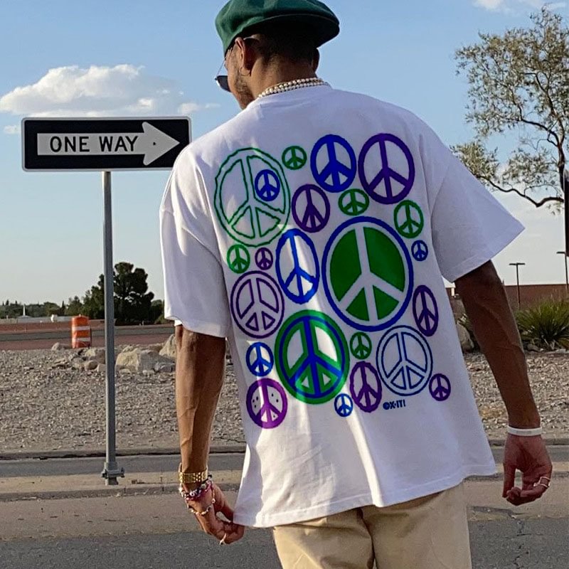 Peace Sign T-Shirt / Techwear Club / Techwear