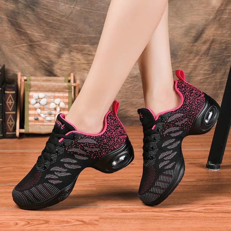 Dancing Shoes Women Breathable Cushioning Jazz Sneakers Lightweight Sport Feature Modern Dance Shoes Girl's Practice Sneakers