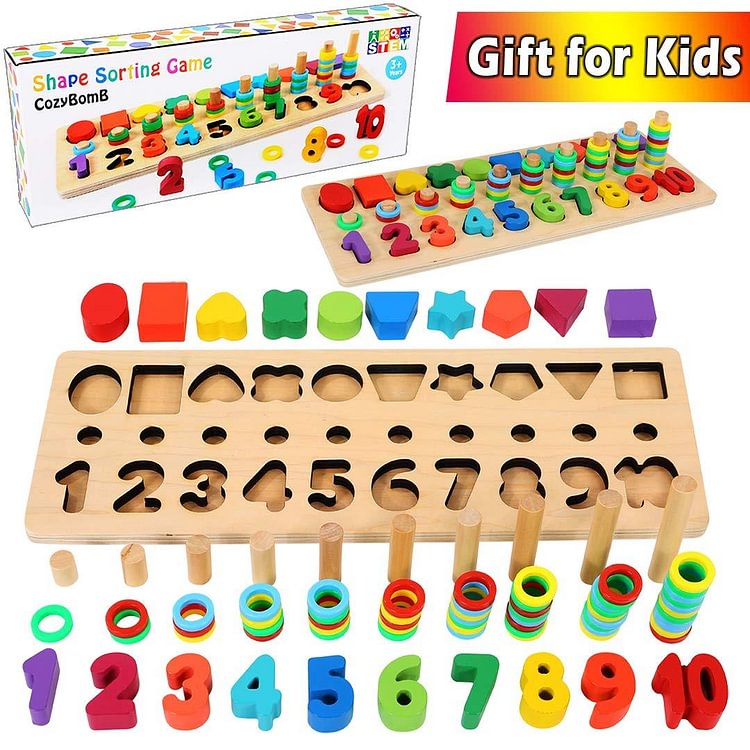 Number Shape Sorting Puzzle-Mayoulove