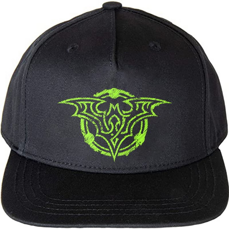 Neon Green Bat Totem Printed Hats / Techwear Club / Techwear