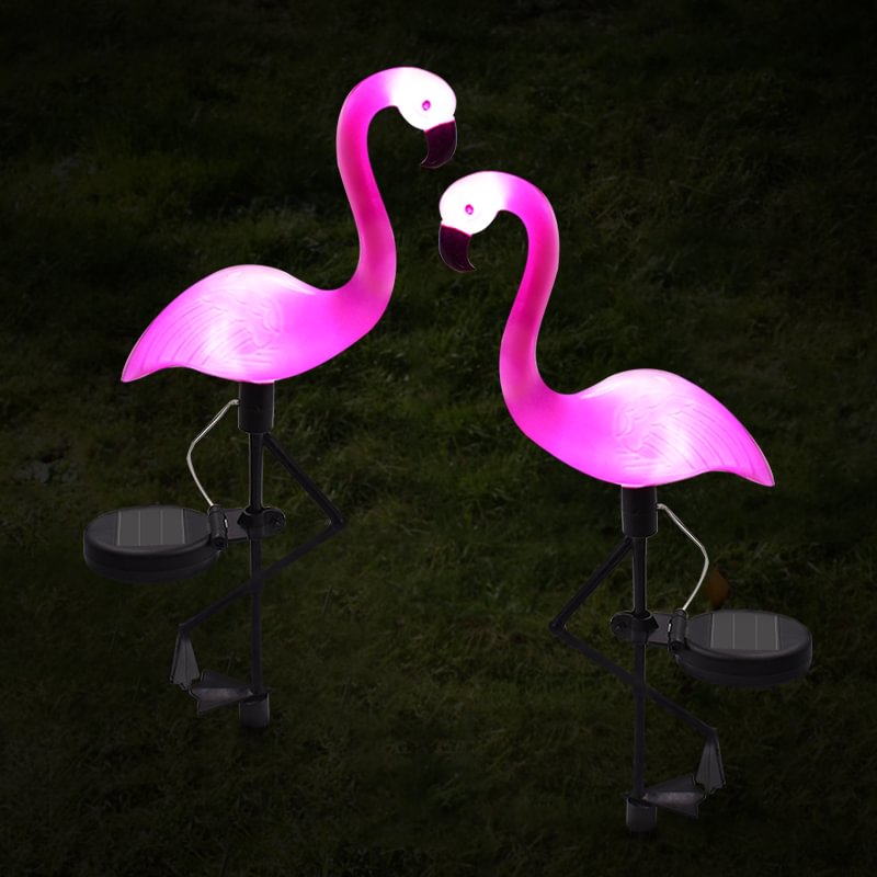Garden Solar Flamingo Lights Outdoor, LED Solar Stake Lights for Garden Yard Path Pink、、sdecorshop
