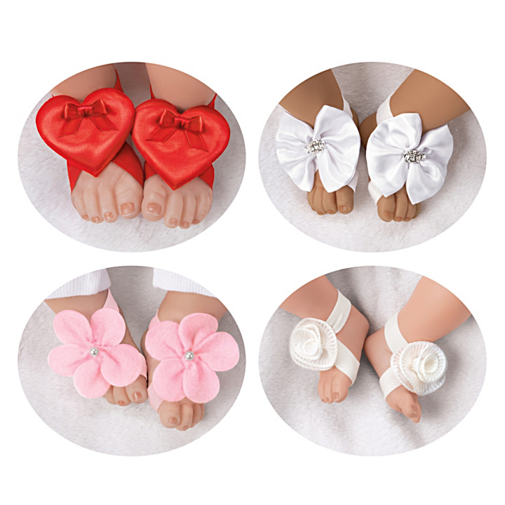 Barefoot Sandals Accessory Set For 17-22 Inches Reborn Baby Dolls