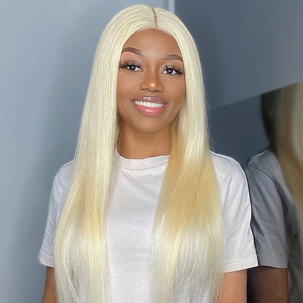 HD Melted Lace Wig丨8-32 Inches Golden Straight Hair丨13x4 Ultra Thin Seamless Lace Wig That Fits To The Scalp