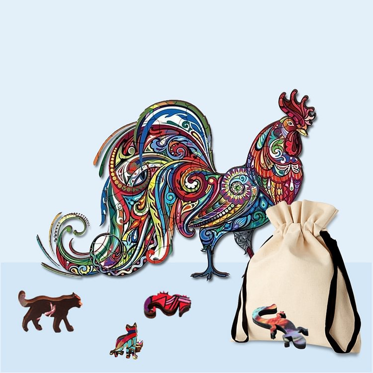Big Rooster Wooden Jigsaw Puzzle
