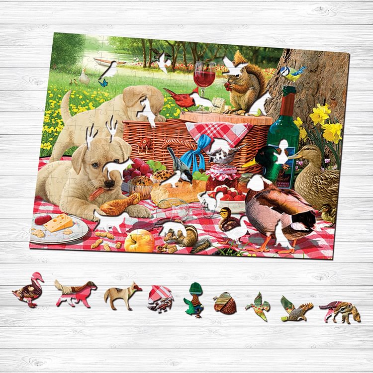 Animal Picnic Wooden Puzzle