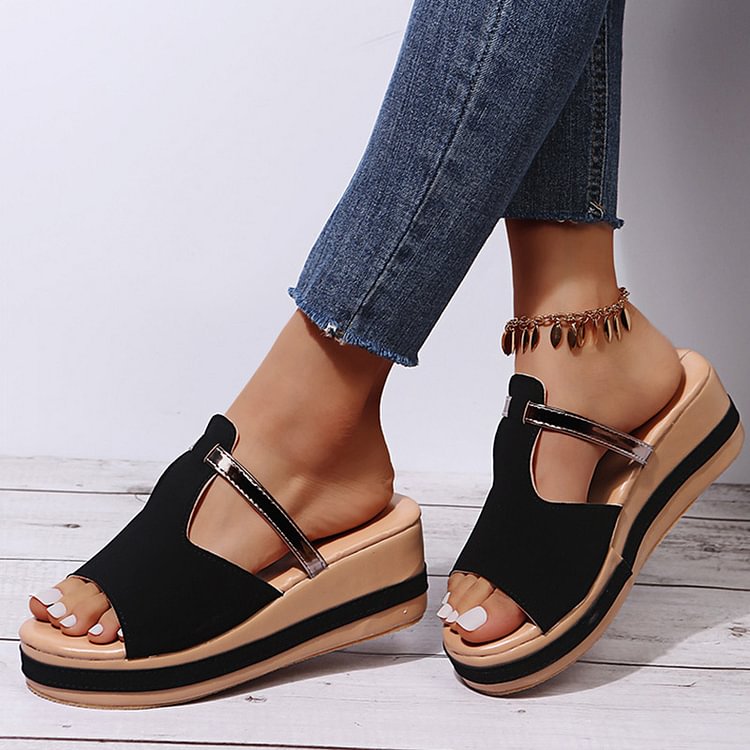 Women Sandals   Heels Sandals Slip On Wedges Shoes For Women Slippers Platform Sandals