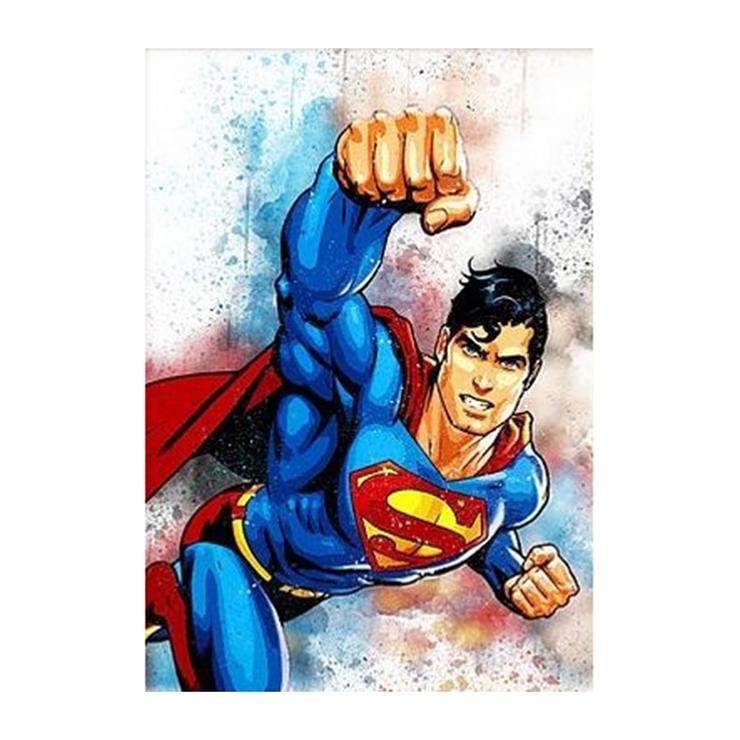 Full Round Diamond Painting Marvel Characters Superman (40*30cm)