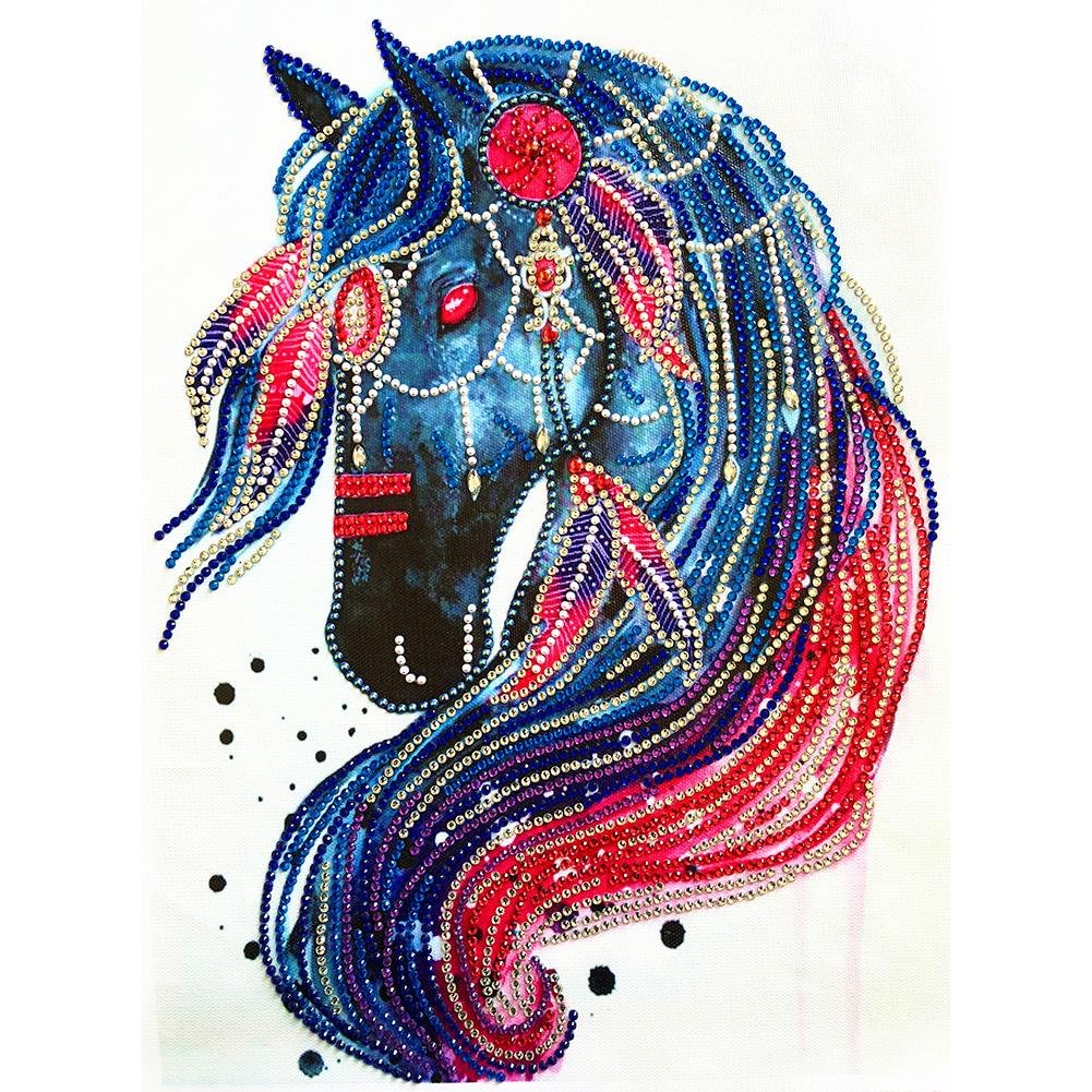 Partial Special Shaped Diamond Painting Horse (40*30CM)