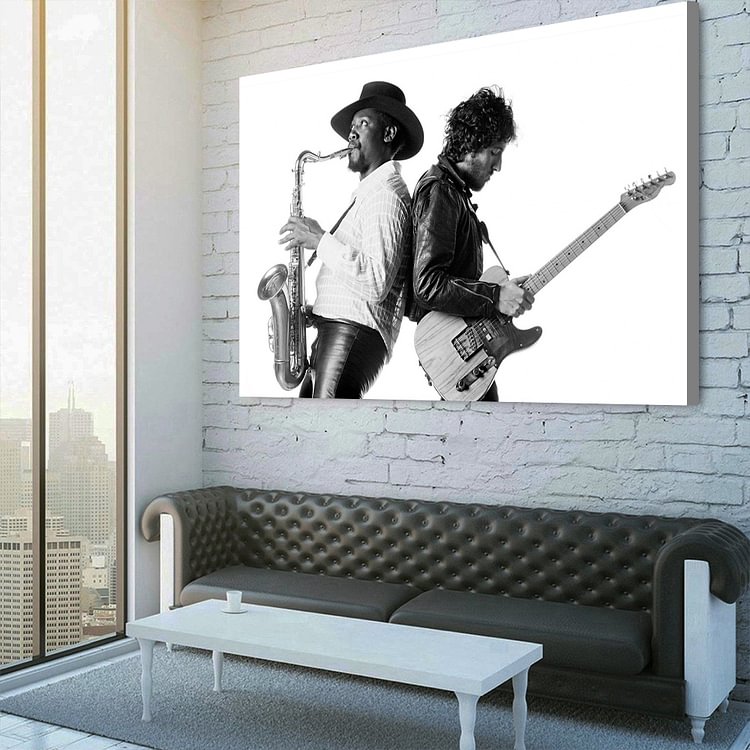Clarence Clemons and Bruce Springsteen 'Born to Run' Canvas Wall Art