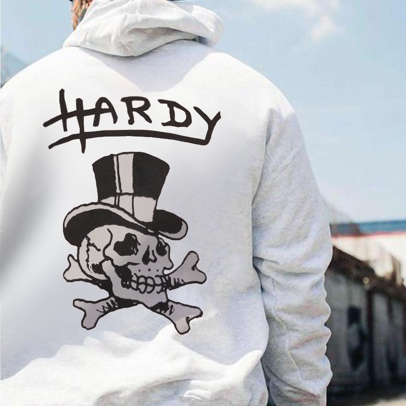 Hardy Skull Printed Simple Design Classic Hoodie - Krazyskull