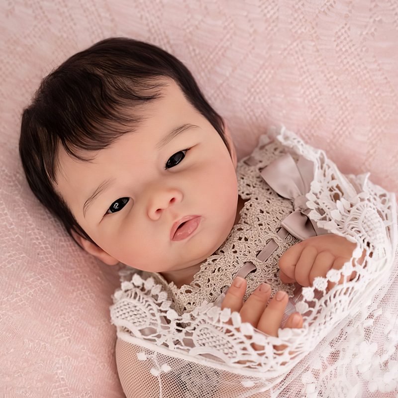 17" Affordable Lifelike Silicone  Reborn Awake Beautiful Baby Girl Carlota