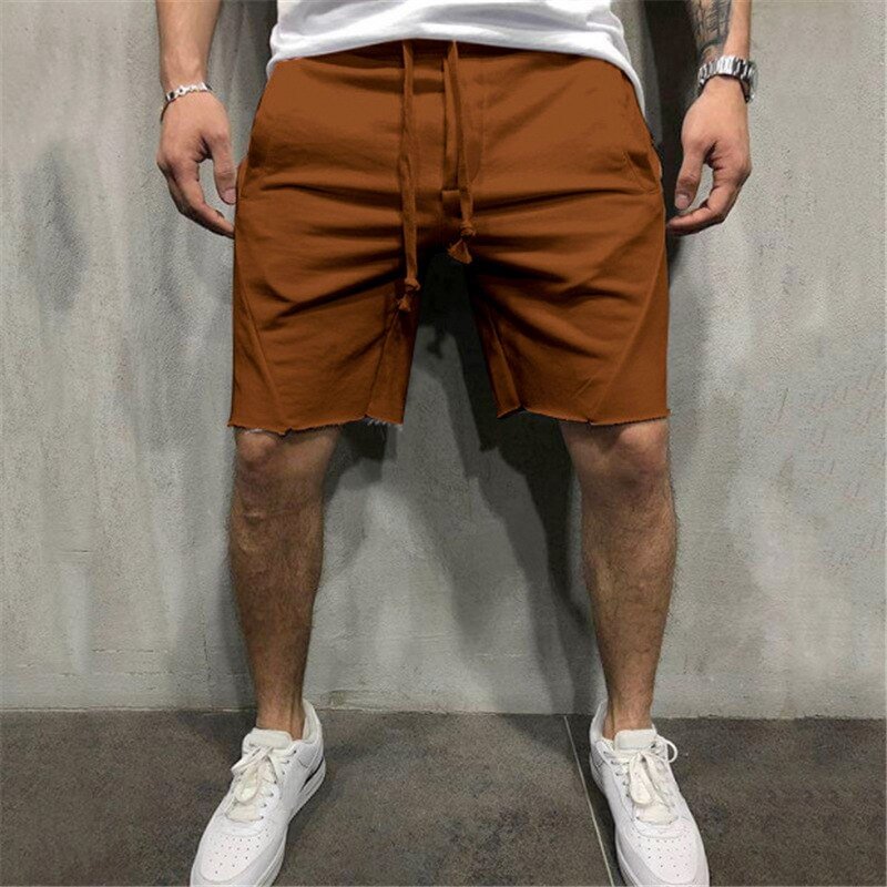 Wild Style Solid Color Short Pants Jogger Workout Men's Shorts-VESSFUL