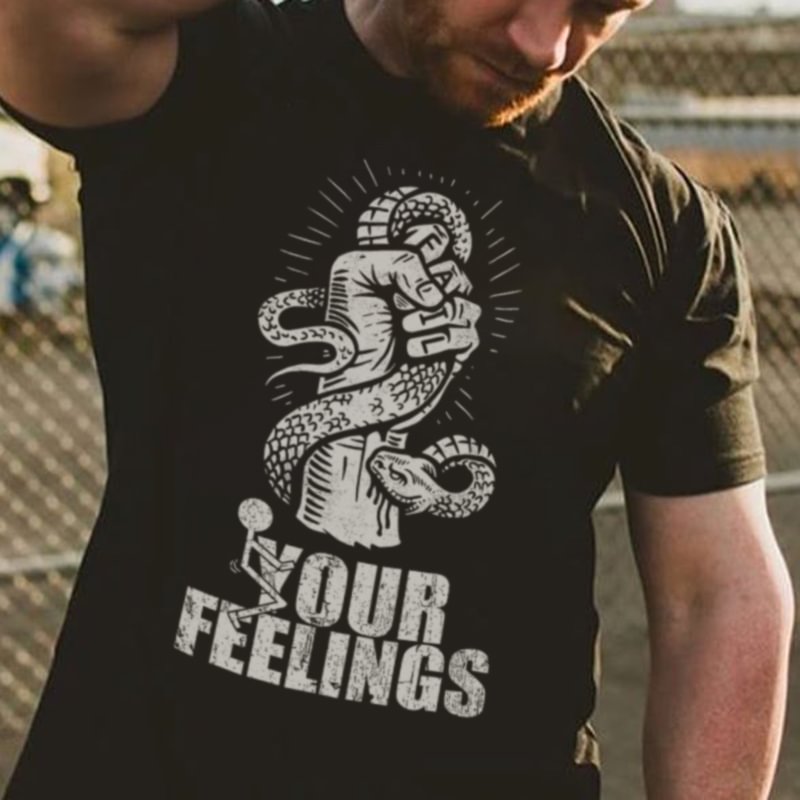 Your Feelings Printed Fitness Men's T-shirt -  UPRANDY