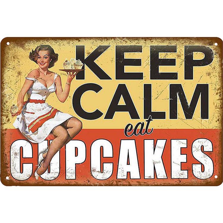 Cupcake- Vintage Tin Signs/Wooden Signs - 20x30cm & 30x40cm