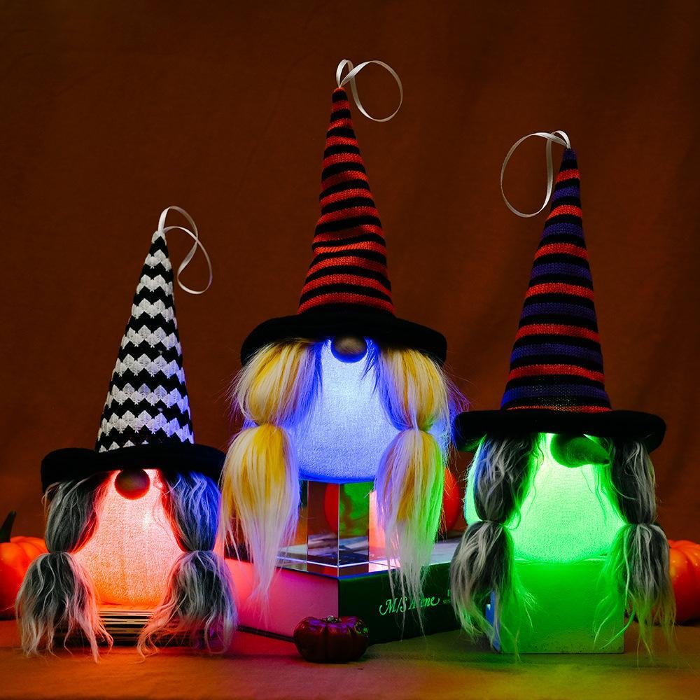 Halloween Gnome Hanging With Lights For Holiday Decoration、、sdecorshop