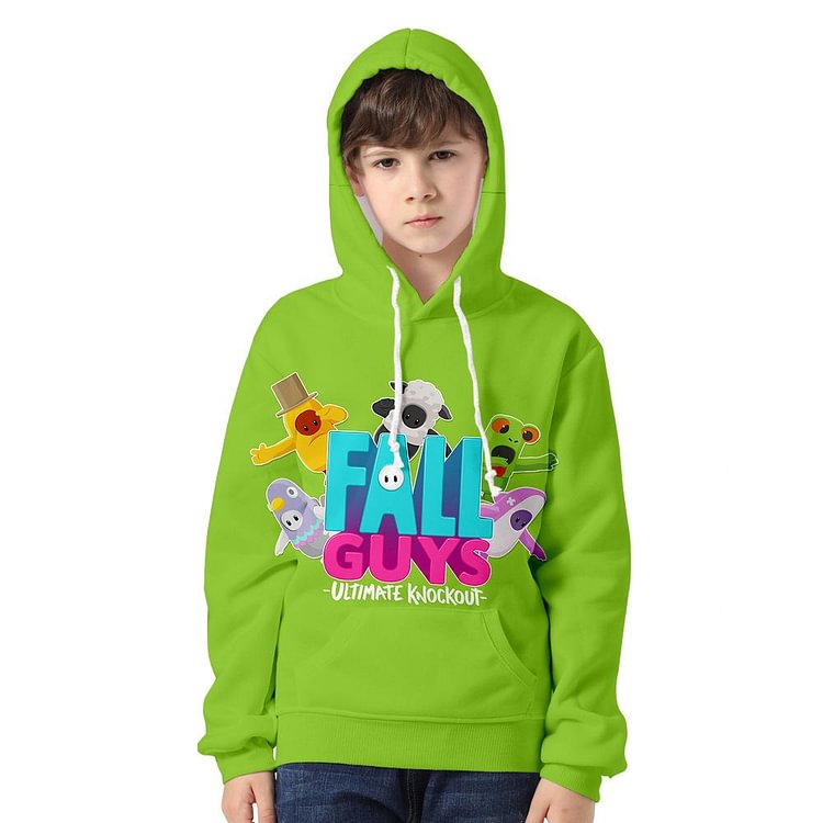 Unisex Fall Guys Print Hoodie 3D Hooded Sweatshirt-Mayoulove