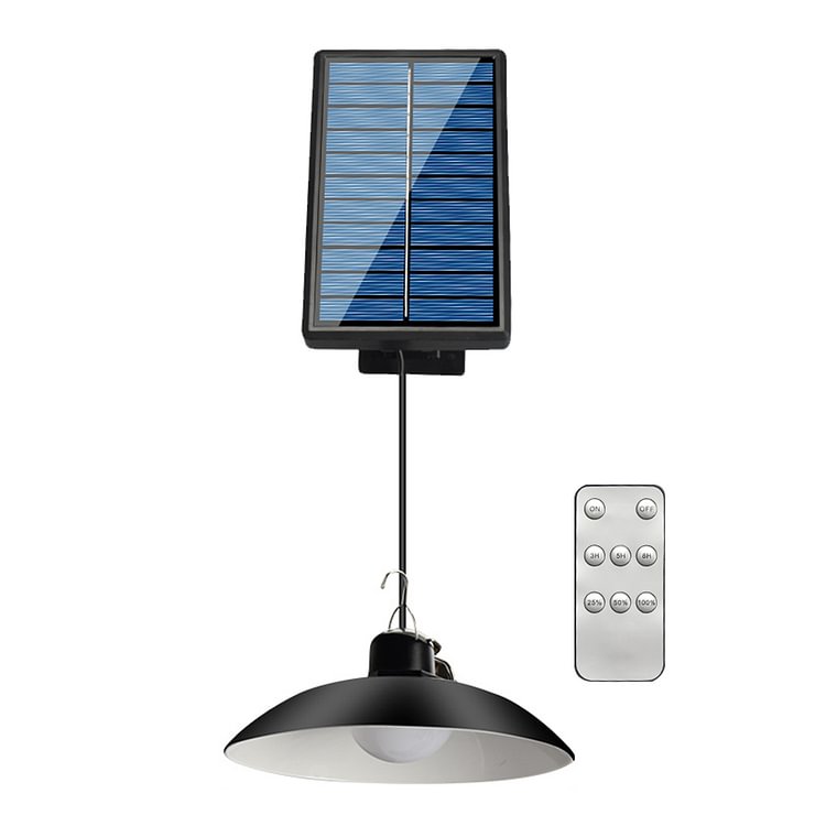 LED Solar Lamp Remote Control Ceiling Light Outdoor Garden Hanging Decor