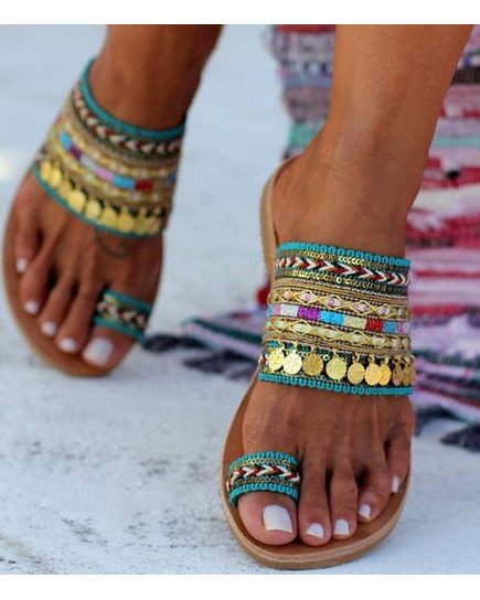 Blue Summer Denim Sandals