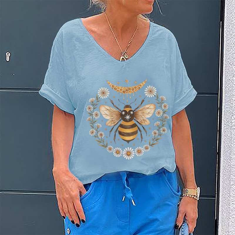 Hippie Bee Kind Printed T-shirt