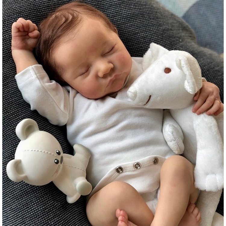  20'' Real Lifelike Cylar Soft Silicone Reborn Boys Newborn Sleeping Toddlers Baby Dolls with ''Heartbeat'' and Coos - Reborndollsshop.com-Reborndollsshop®