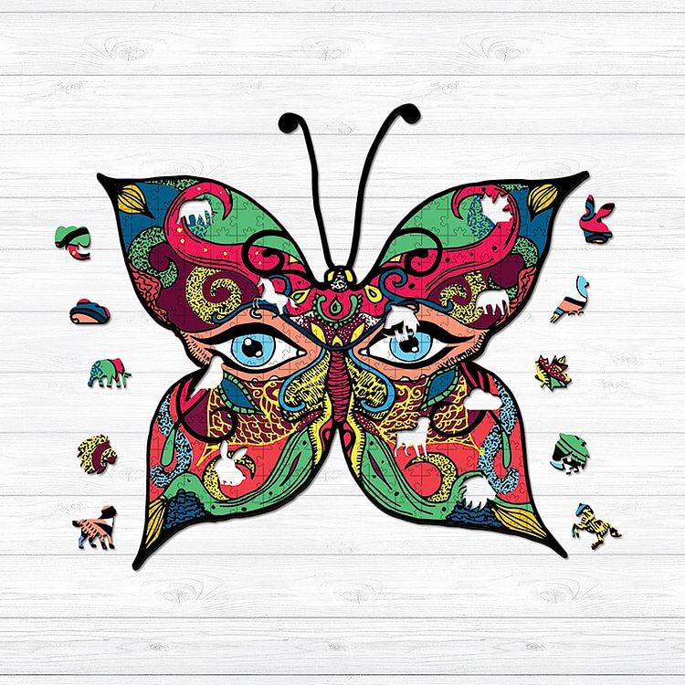 Eyes Butterfly Wooden Jigsaw Puzzle
