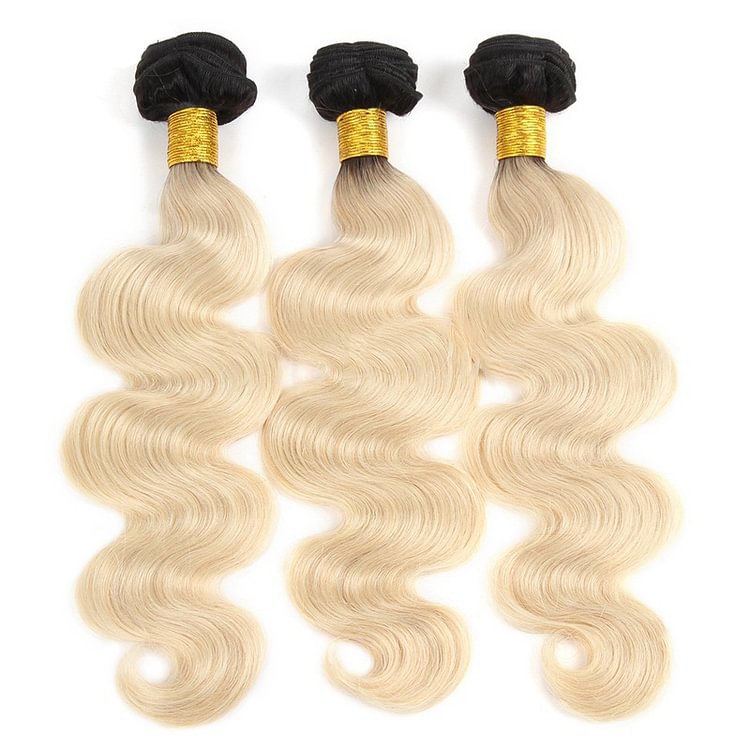 1 PC Black And Golden Gradient Body Wave Hair Bundles丨Brazilian Original hair