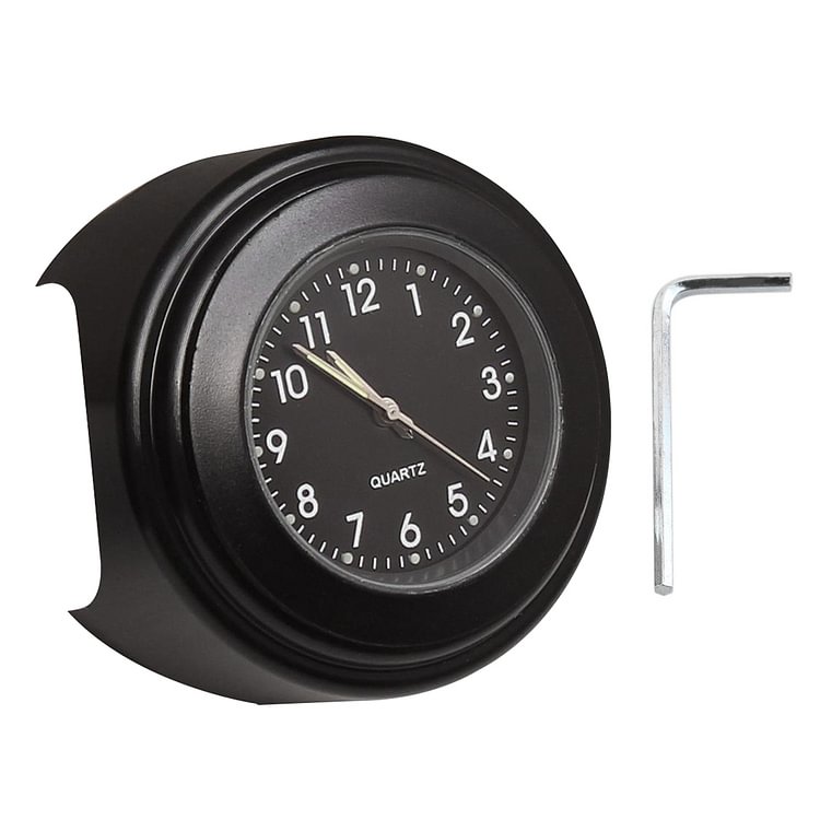 Waterproof Motorcycle Clock 22-25mm Handlebar Watch Luminous Quartz Clock
