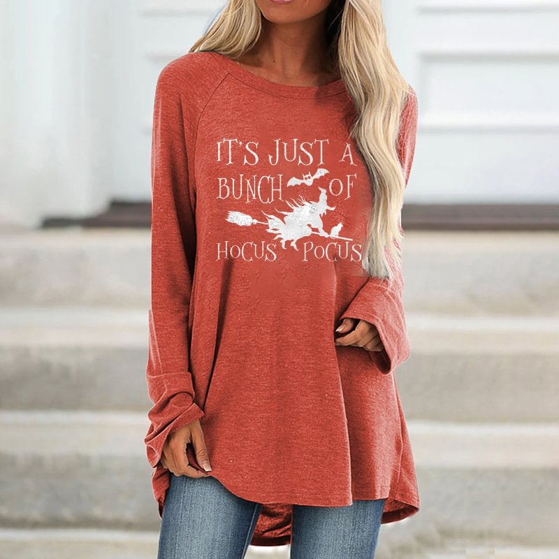 It's Just A Bunch Of Hocus Pocus Printed Loose T-shirt