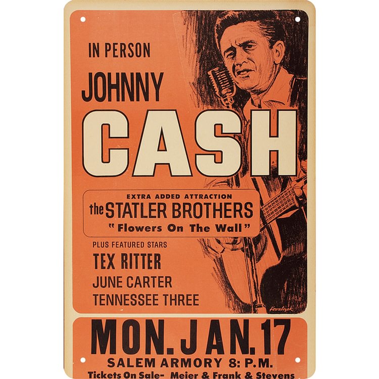 Johnny Cash - Vintage Tin Signs