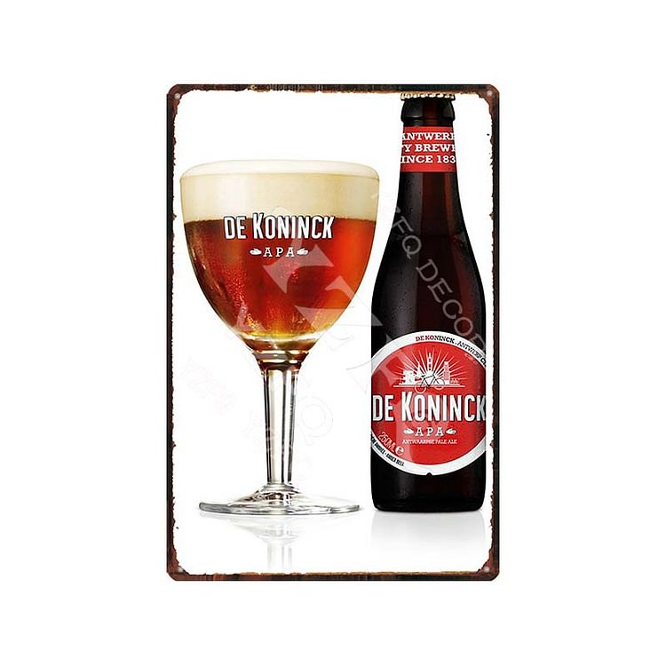 De Koninck Beer - Vintage Tin Signs/Wooden Signs - 20x30cm & 30x40cm