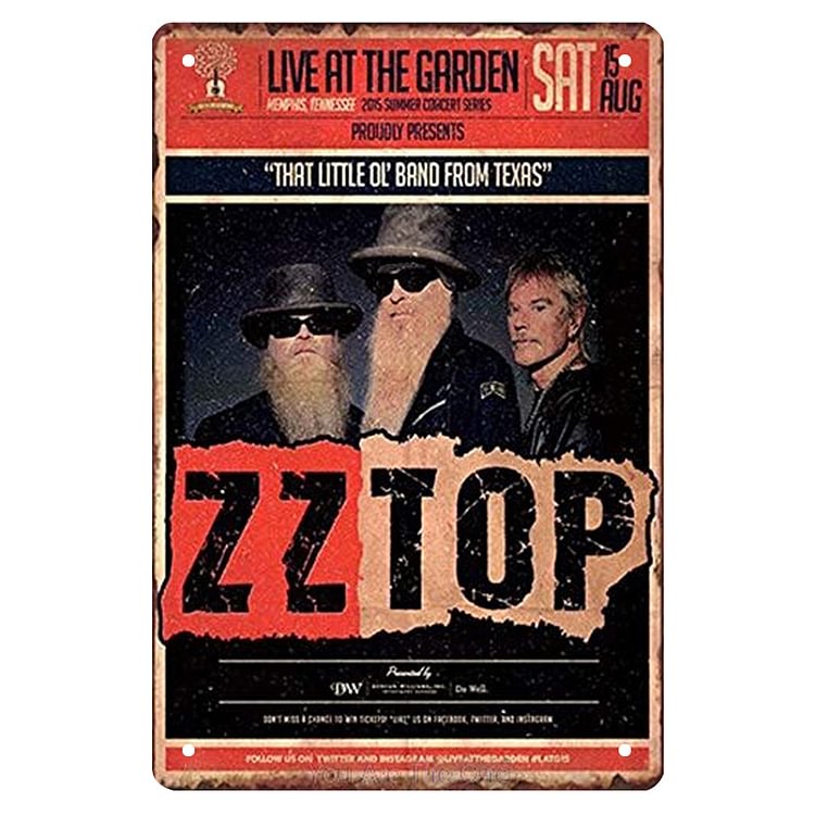 Musci ZZTOP-Vintage Tin Signs