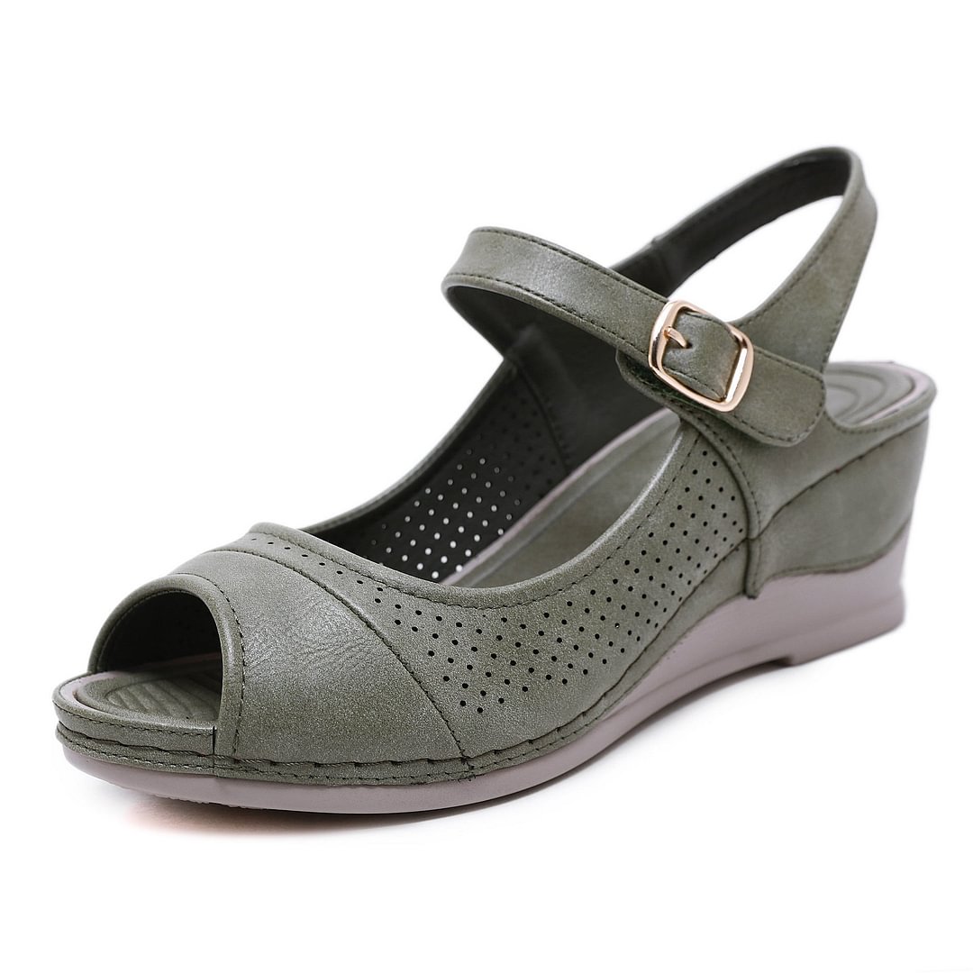 Casual Fish Mouth Buckle Comfort Sandals