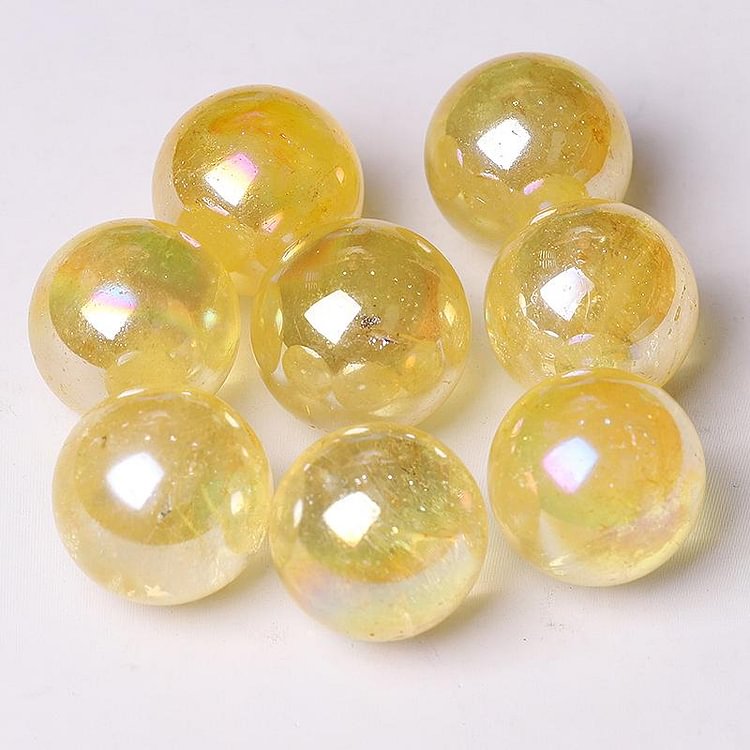 0.25kg Aura Yellow Crystal Spheres Crystal wholesale suppliers