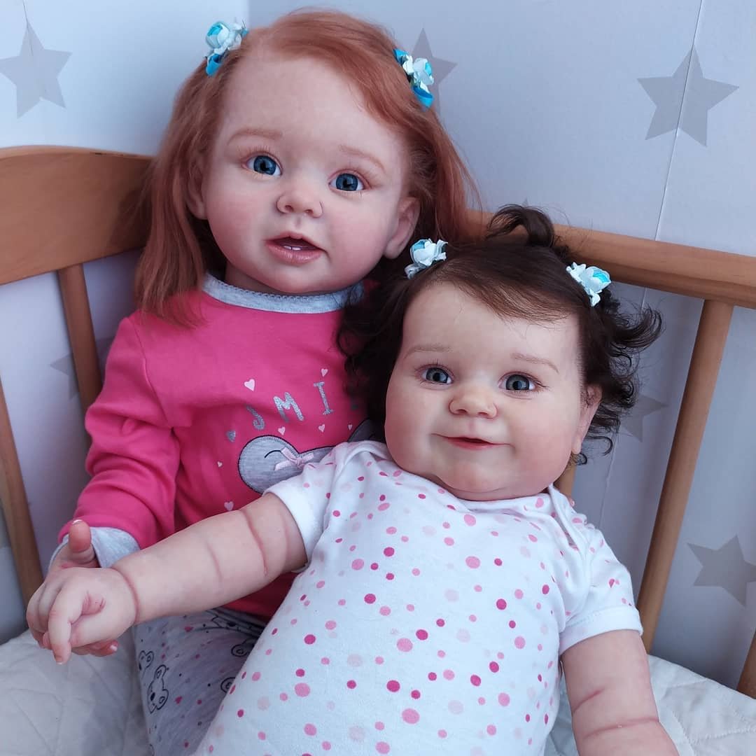  [Reborn Twins] 20'' Beautiful Sister Aspyn and Judith Adorable Reborn Baby Dolls - Reborndollsshop.com-Reborndollsshop®