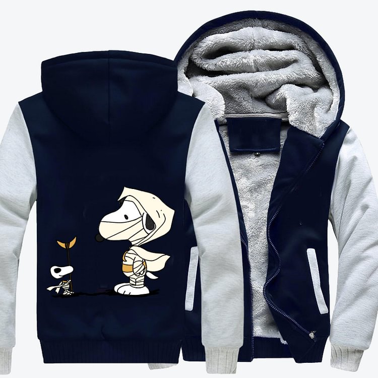 Snoopy Cosplays As Moonlight Knight, Snoopy Fleece Jacket