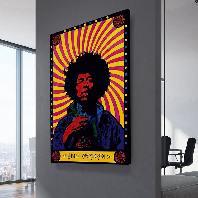Jimi Hendrix Red House Poster Canvas Wall Art
