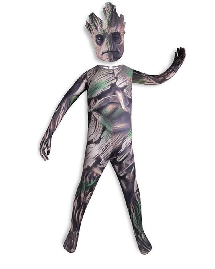 Mayoulove Boys Baby Groot Kids Halloween Cosplay Party School Play Costume-Mayoulove
