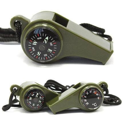 Outdoor Thermometer Compass Multi-function Boom Whistle / [viawink] /