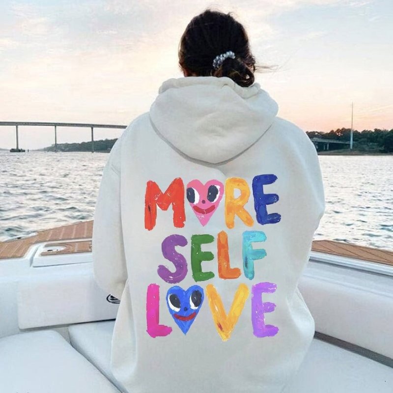 More Self Love Print Women's Hoodie / Techwear Club / Techwear